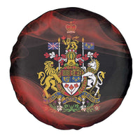 Canada Flag Coat of Arms Spare Tire Cover Light Wave Abstract Style