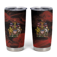 Canada Flag Coat of Arms Tumbler Cup Light Wave Abstract Style