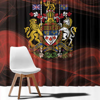 Canada Flag Coat of Arms Window Curtain Light Wave Abstract Style
