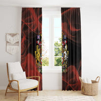 Canada Flag Coat of Arms Window Curtain Light Wave Abstract Style