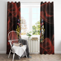Canada Flag Coat of Arms Window Curtain Light Wave Abstract Style