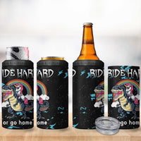 Christmas Dinosaur Unicorn 4 in 1 Can Cooler Tumbler Ride Hard or Go Home - Wonder Print Shop