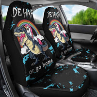 Christmas Dinosaur Unicorn Car Seat Cover Ride Hard or Go Home - Wonder Print Shop