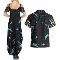 Christmas Dinosaur Unicorn Couples Matching Summer Maxi Dress and Hawaiian Shirt Ride Hard or Go Home - Wonder Print Shop