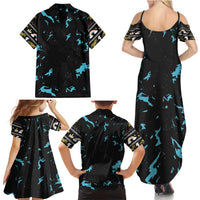 Christmas Dinosaur Unicorn Family Matching Summer Maxi Dress and Hawaiian Shirt Ride Hard or Go Home - Wonder Print Shop