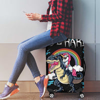Christmas Dinosaur Unicorn Luggage Cover Ride Hard or Go Home - Wonder Print Shop