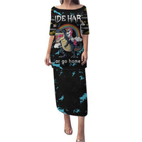 Christmas Dinosaur Unicorn Puletasi Ride Hard or Go Home - Wonder Print Shop