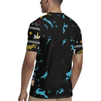 Christmas Dinosaur Unicorn Rugby Jersey Ride Hard or Go Home - Wonder Print Shop