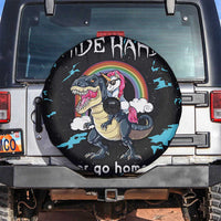 Christmas Dinosaur Unicorn Spare Tire Cover Ride Hard or Go Home - Wonder Print Shop