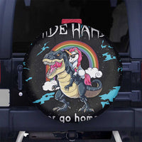 Christmas Dinosaur Unicorn Spare Tire Cover Ride Hard or Go Home - Wonder Print Shop