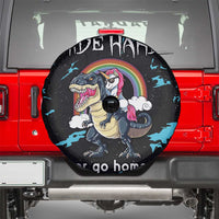 Christmas Dinosaur Unicorn Spare Tire Cover Ride Hard or Go Home - Wonder Print Shop