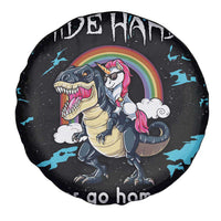 Christmas Dinosaur Unicorn Spare Tire Cover Ride Hard or Go Home - Wonder Print Shop