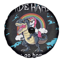Christmas Dinosaur Unicorn Spare Tire Cover Ride Hard or Go Home - Wonder Print Shop