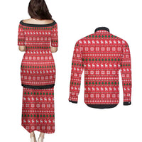 Christian Party Couples Matching Puletasi and Long Sleeve Button Shirt God Christmas It's My Birthday - Wonder Print Shop