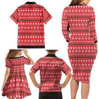 Christian Party Family Matching Long Sleeve Bodycon Dress and Hawaiian Shirt God Christmas It's My Birthday - Wonder Print Shop