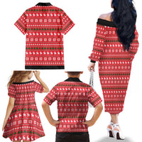 Christian Party Family Matching Off The Shoulder Long Sleeve Dress and Hawaiian Shirt God Christmas It's My Birthday - Wonder Print Shop
