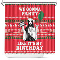 Christian Party Shower Curtain God Christmas It's My Birthday