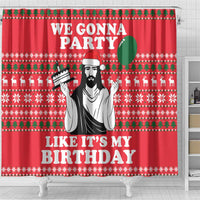 Christian Party Shower Curtain God Christmas It's My Birthday