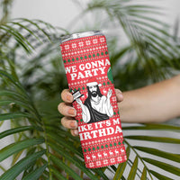 Christian Party Skinny Tumbler God Christmas It's My Birthday - Wonder Print Shop