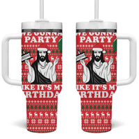 Christian Party Tumbler With Handle God Christmas It's My Birthday - Wonder Print Shop