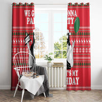 Christian Party Window Curtain God Christmas It's My Birthday - Wonder Print Shop