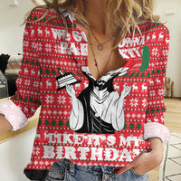 Christian Party Women Casual Shirt God Christmas It's My Birthday - Wonder Print Shop