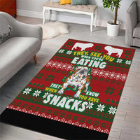 Bulldog Snacks Christmas Area Rug They Know You Have Snacks - Wonder Print Shop