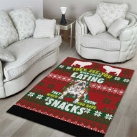 Bulldog Snacks Christmas Area Rug They Know You Have Snacks - Wonder Print Shop