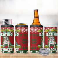 Bulldog Snacks Christmas 4 in 1 Can Cooler Tumbler They Know You Have Snacks - Wonder Print Shop