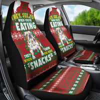 Bulldog Snacks Christmas Car Seat Cover They Know You Have Snacks - Wonder Print Shop