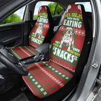 Bulldog Snacks Christmas Car Seat Cover They Know You Have Snacks - Wonder Print Shop