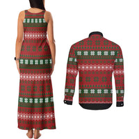 Bulldog Snacks Christmas Couples Matching Tank Maxi Dress and Long Sleeve Button Shirt They Know You Have Snacks - Wonder Print Shop