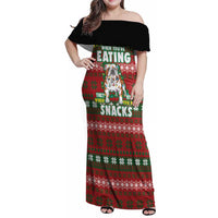 Bulldog Snacks Christmas Family Matching Off Shoulder Maxi Dress and Hawaiian Shirt They Know You Have Snacks - Wonder Print Shop
