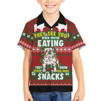 Bulldog Snacks Christmas Family Matching Off Shoulder Short Dress and Hawaiian Shirt They Know You Have Snacks - Wonder Print Shop