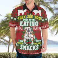 Bulldog Snacks Christmas Hawaiian Shirt They Know You Have Snacks - Wonder Print Shop