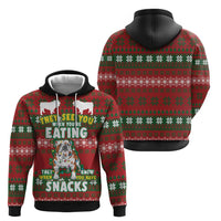 Bulldog Snacks Christmas Hoodie They Know You Have Snacks - Wonder Print Shop