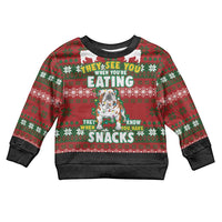 Bulldog Snacks Christmas Kid Ugly Christmas Sweater They Know You Have Snacks - Wonder Print Shop