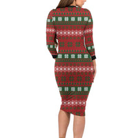 Bulldog Snacks Christmas Long Sleeve Bodycon Dress They Know You Have Snacks - Wonder Print Shop