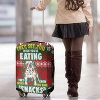 Bulldog Snacks Christmas Luggage Cover They Know You Have Snacks - Wonder Print Shop