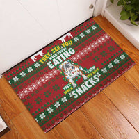 Bulldog Snacks Christmas Rubber Doormat They Know You Have Snacks - Wonder Print Shop