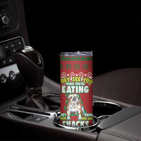 Bulldog Snacks Christmas Skinny Tumbler They Know You Have Snacks - Wonder Print Shop