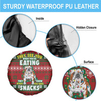 Bulldog Snacks Christmas Spare Tire Cover They Know You Have Snacks - Wonder Print Shop