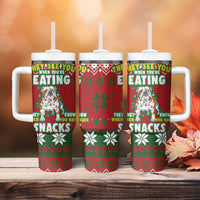 Bulldog Snacks Christmas Tumbler With Handle They Know You Have Snacks - Wonder Print Shop