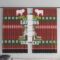 Bulldog Snacks Christmas Window Curtain They Know You Have Snacks - Wonder Print Shop