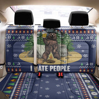 Bear Christmas Back Car Seat Cover Camping I Hate People - Wonder Print Shop