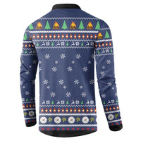 Bear Christmas Button Sweatshirt Camping I Hate People - Wonder Print Shop