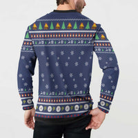 Bear Christmas Button Sweatshirt Camping I Hate People - Wonder Print Shop