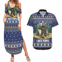 Bear Christmas Couples Matching Summer Maxi Dress and Hawaiian Shirt Camping I Hate People - Wonder Print Shop