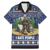 Bear Christmas Family Matching Mermaid Dress and Hawaiian Shirt Camping I Hate People - Wonder Print Shop