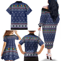 Bear Christmas Family Matching Off The Shoulder Long Sleeve Dress and Hawaiian Shirt Camping I Hate People - Wonder Print Shop